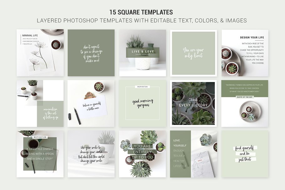 生活类社交媒体贴图模板素材库精选 Social Media templates + Images插图(6)