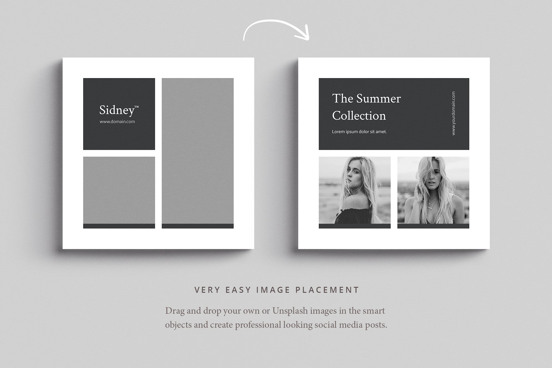 时装大片社交媒体贴图模板素材库精选 Sidney Social Media Templates插图(5)