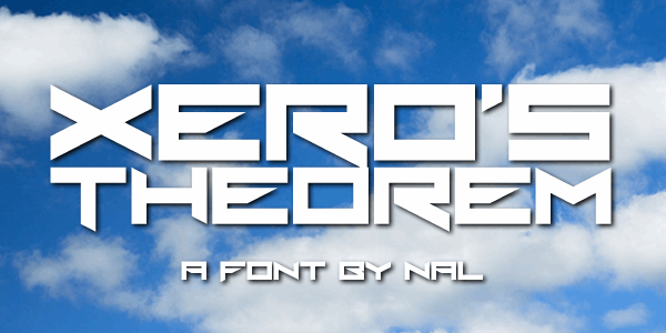Xero's Theorem font插图