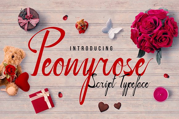 Peonyrose Font插图