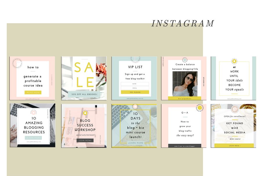 家居创意产品社交媒体贴图模板素材库精选 Infopreneurs Social Media Kit插图(3)