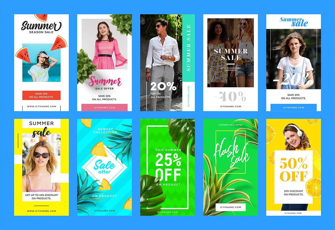 电商促销活动Instagram社交素材库精选广告模板 eCommerce Instagram Story 2.0插图(1)
