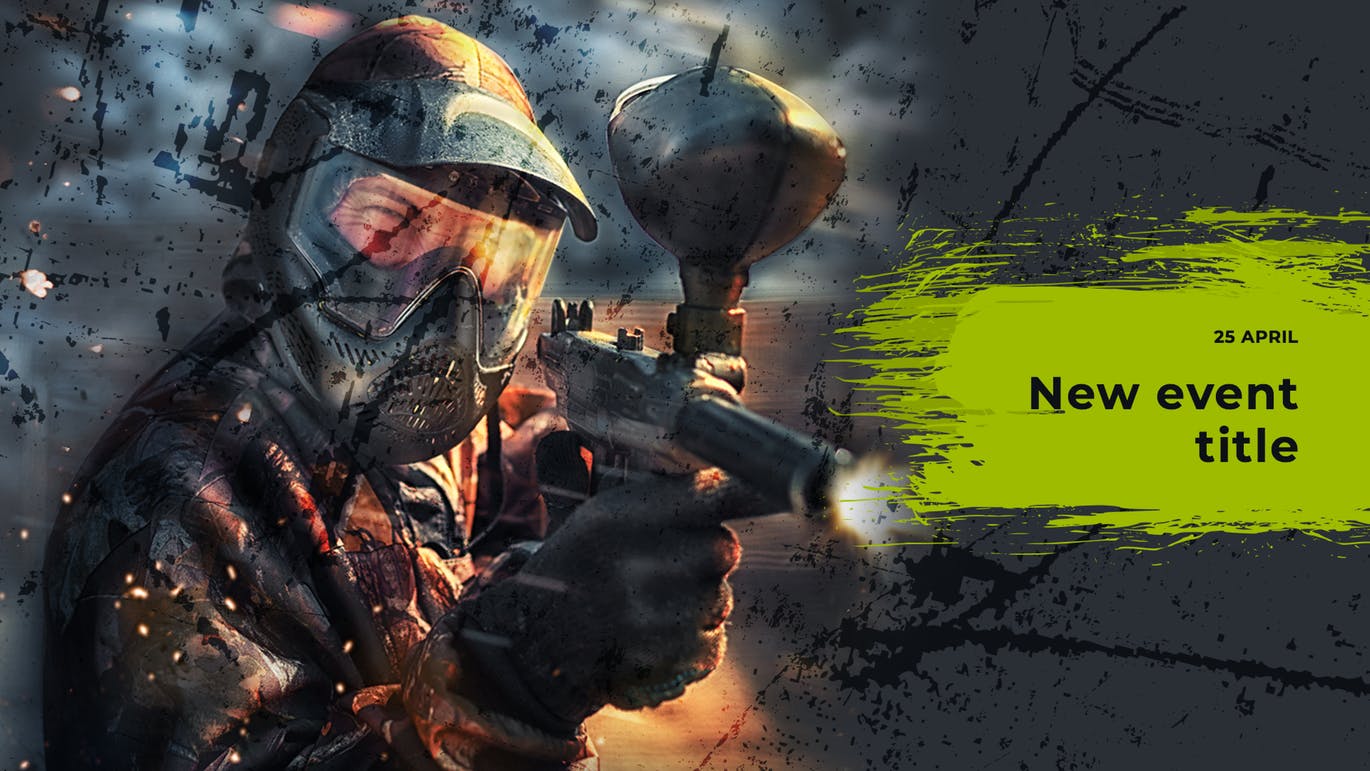 真人CS彩弹射击社交推广设计素材包 Paintball Arena – Social Media Kit插图(2)