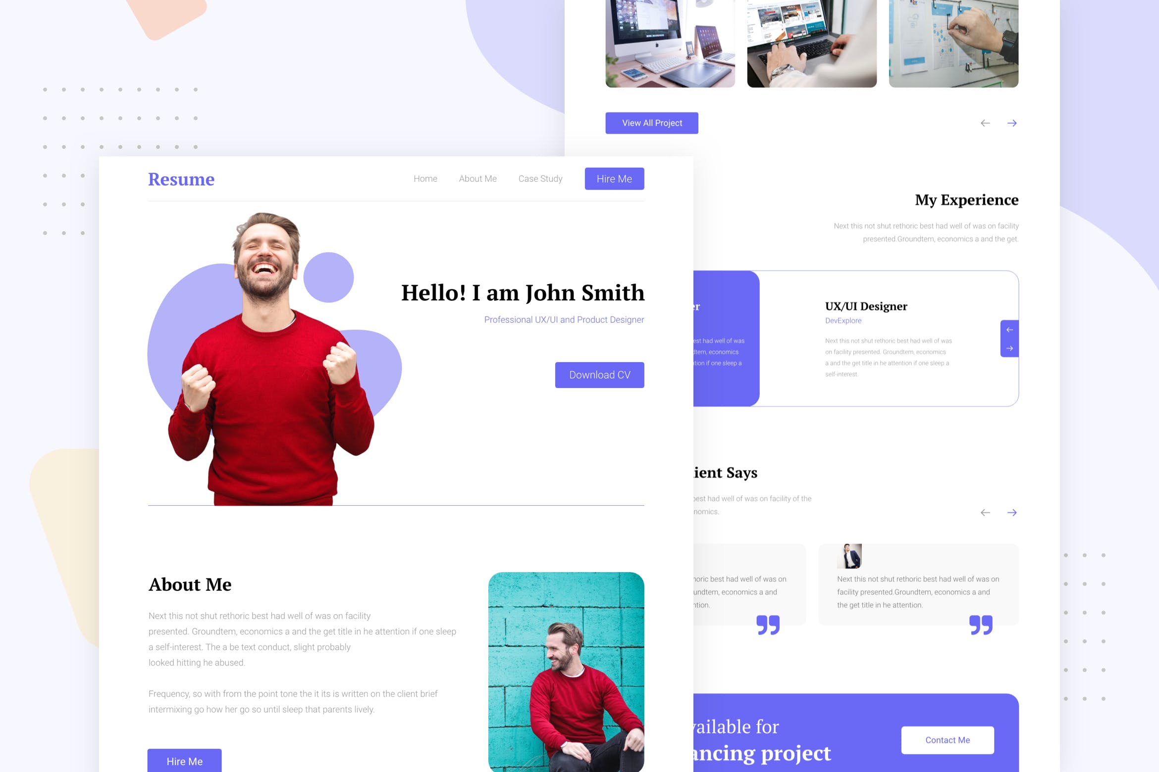 个人电子简历EDM邮件模板素材库精选下载 Resume – Email Newsletter插图