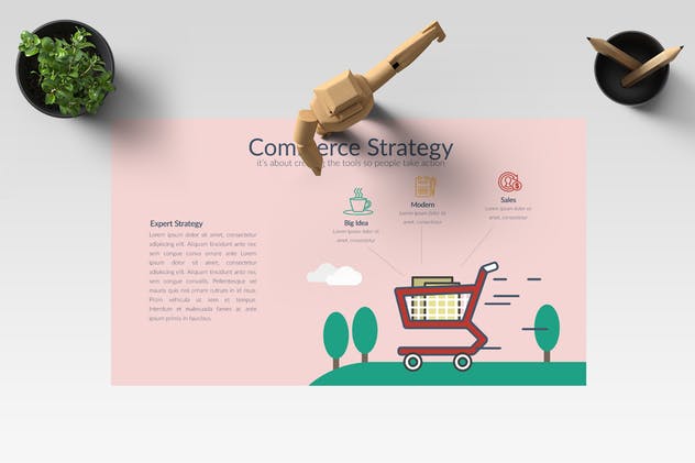 卡通可爱设计风格PPT演示文稿PPT模板 LIONHEAD Powerpoint Template插图(2)