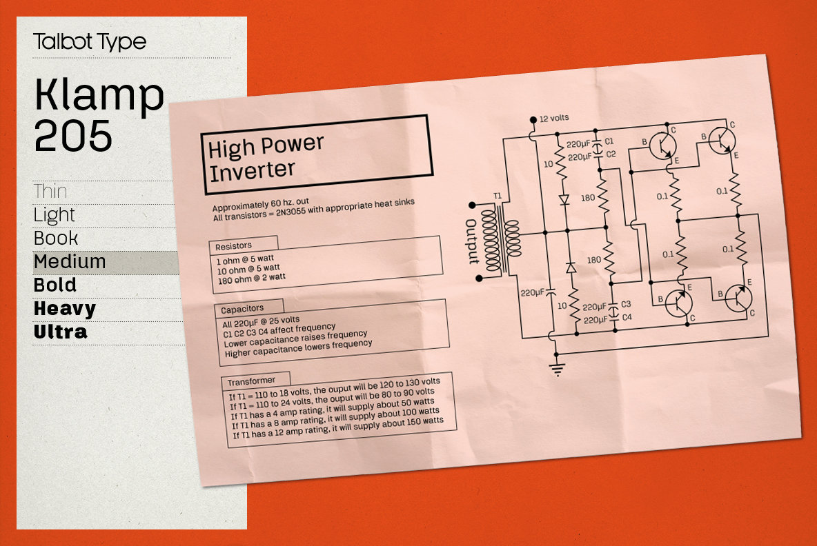 Klamp 205 Font Family插图5