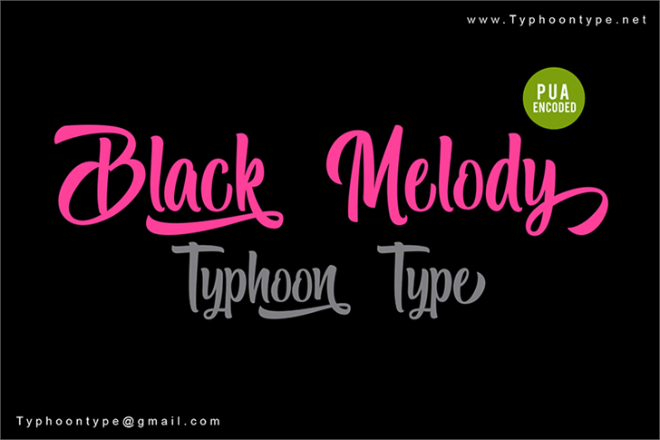 Black Melody – Personal Use font插图 Black Melody – Personal Use font插图