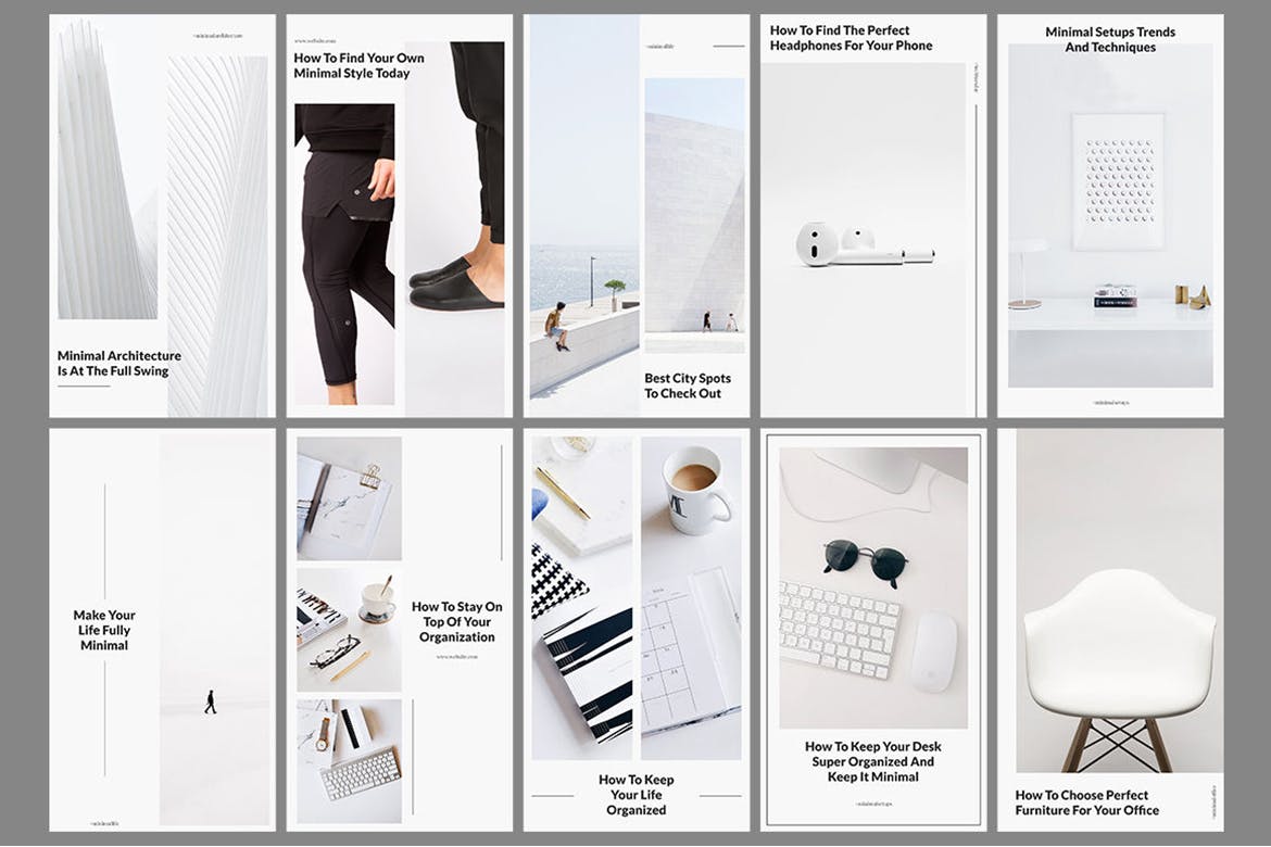 极简主义设计风格Instagram社交设计素材包 Belgrade Minimal Instagram Pack插图(8)