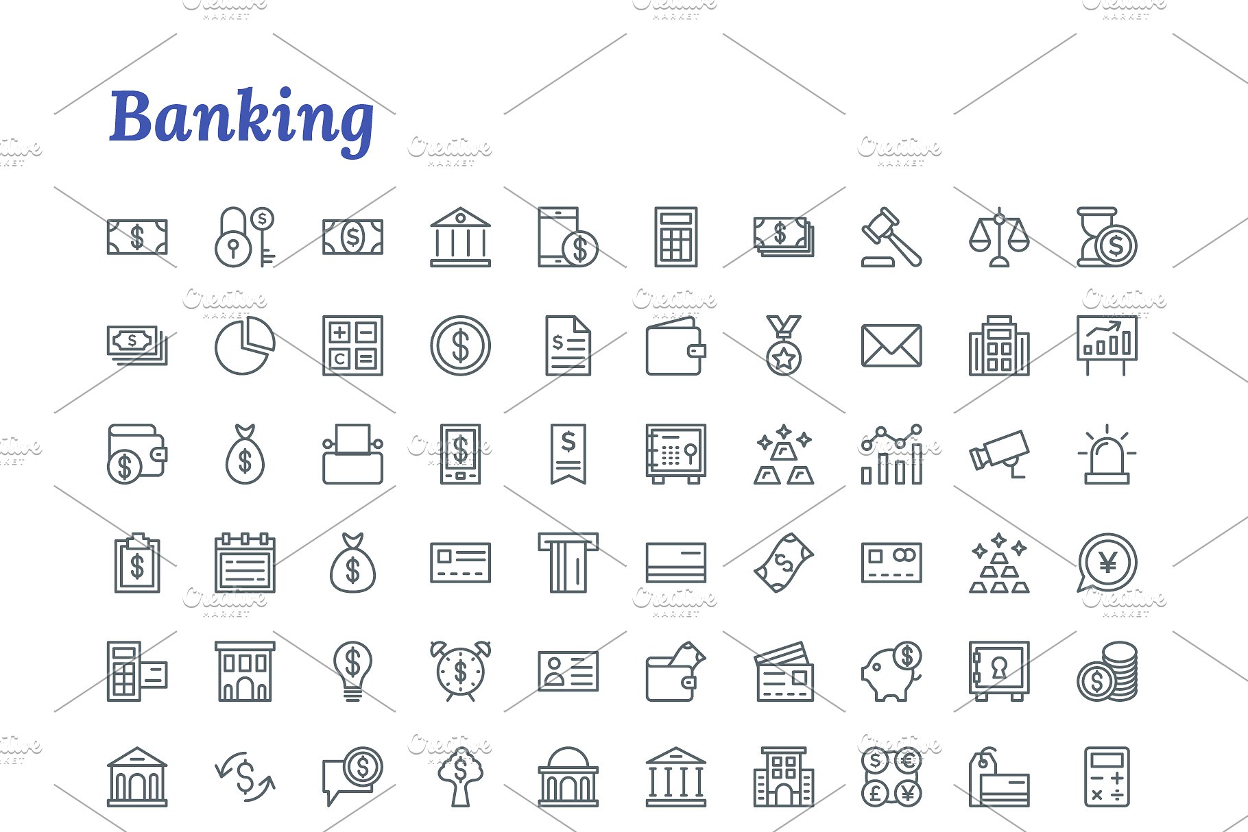 7671枚线条图标合集 7671 Line Icons插图(3)