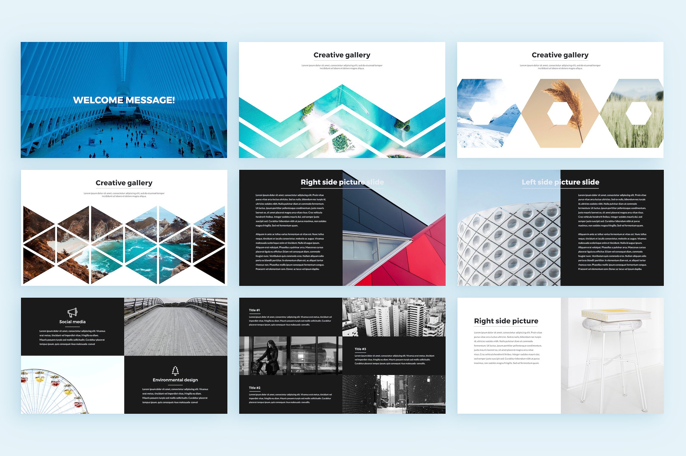 时尚小清新的PPT基调模板插图(1)