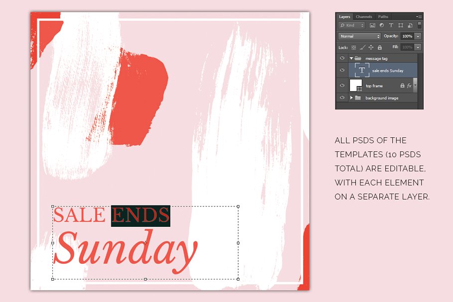 多彩新媒体社交媒体贴图模板素材库精选 Colorful Instagram Templates插图(5)