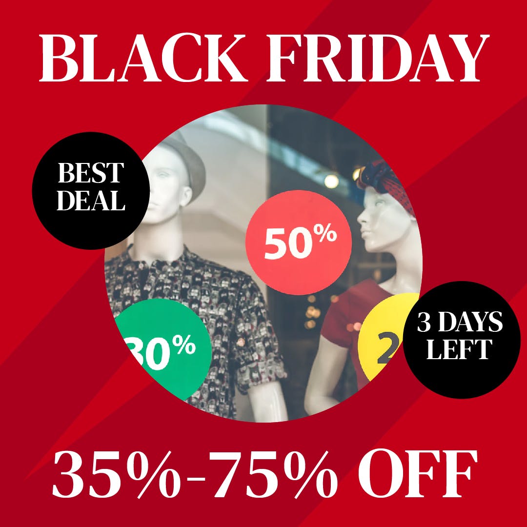 黒五折扣活动社交广告设计模板素材库精选 Black Friday Social Media Posts插图(3)