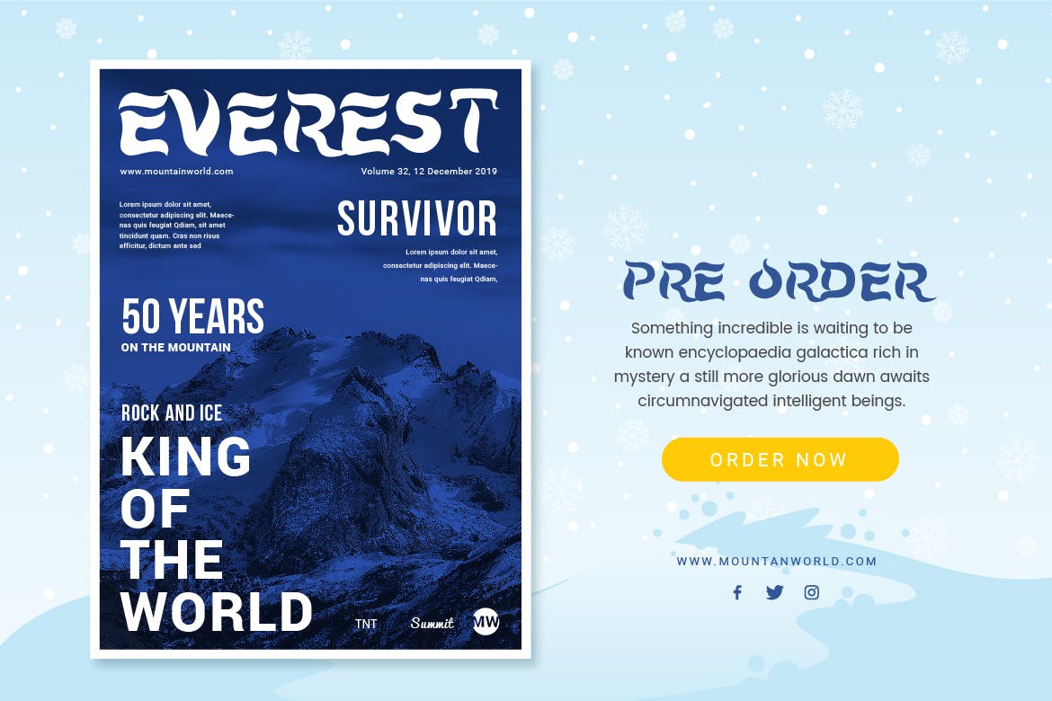 冰块冷酷风格装饰设计无衬线字体下载 Iceberg – Cold Unique Display Typeface插图(4)