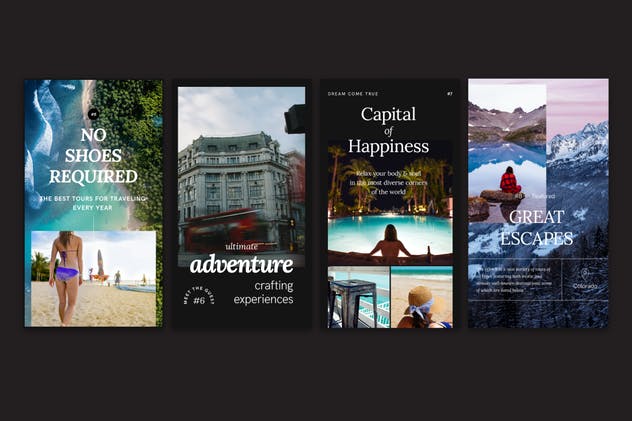 摄影作品展示/服装促销适用新媒体社交媒体Banner模板素材库精选合集v2 Instagram Stories — Promotion Pack (Set 2)插图(3)