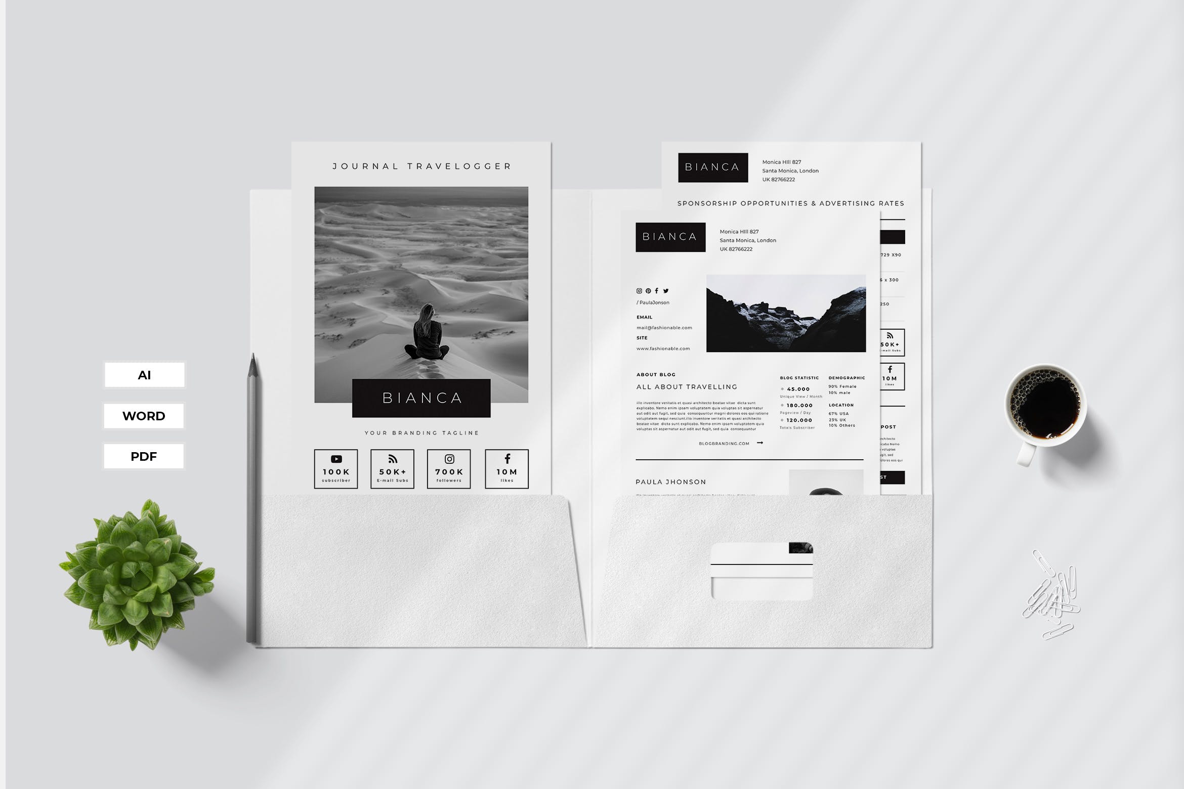 新媒体渠道营销推广方案设计模板素材库精选 Media Kit Partnership Proposal插图