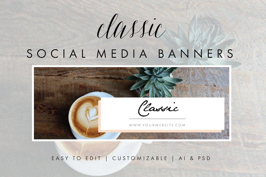 经典社交媒体Banner模板素材库精选 Social Media Banners – Classic插图