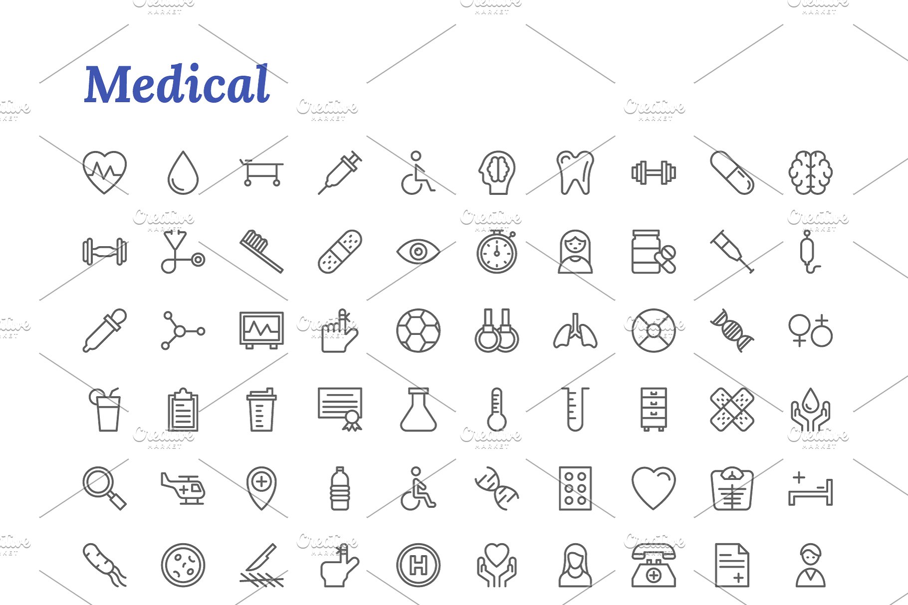 7671枚线条图标合集 7671 Line Icons插图(11)