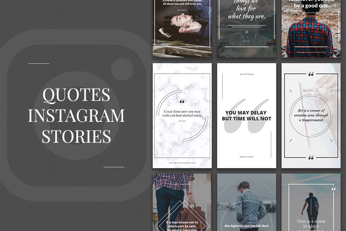10款Instagram社交引语贴文设计模板素材库精选 Quotes Instagram Stories插图