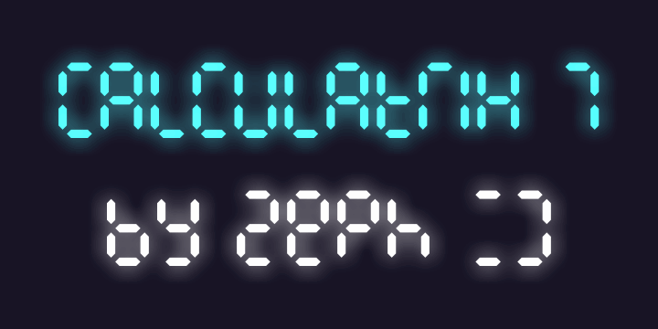 Calculatrix 7 font插图1