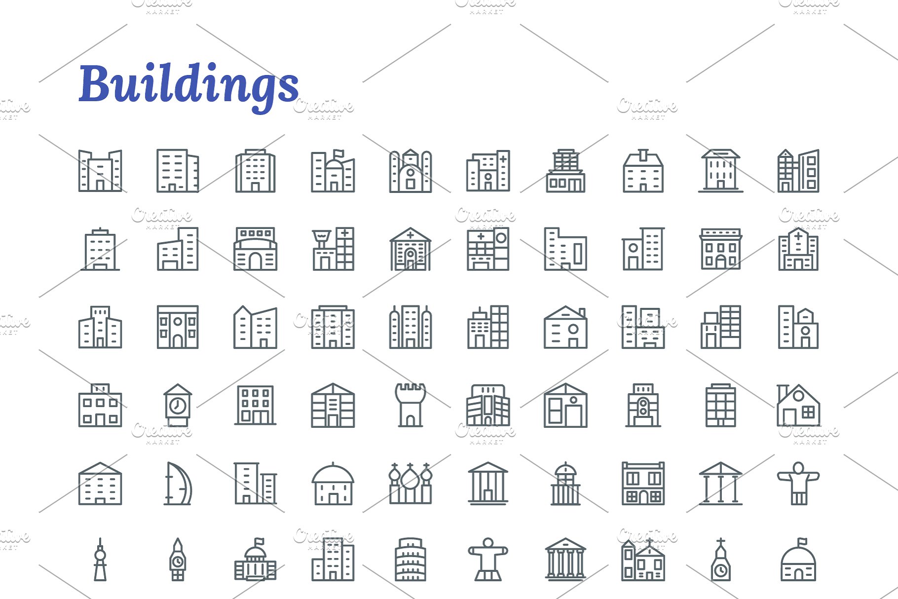 7671枚线条图标合集 7671 Line Icons插图(4)