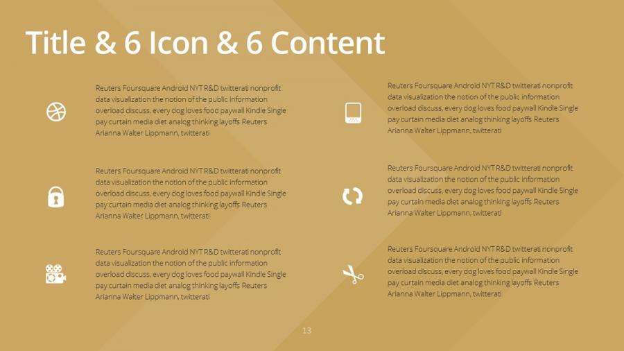 黄金配色免费PPT模板 GOLDEN Free Powerpoint Presentation [POTX]插图(9)