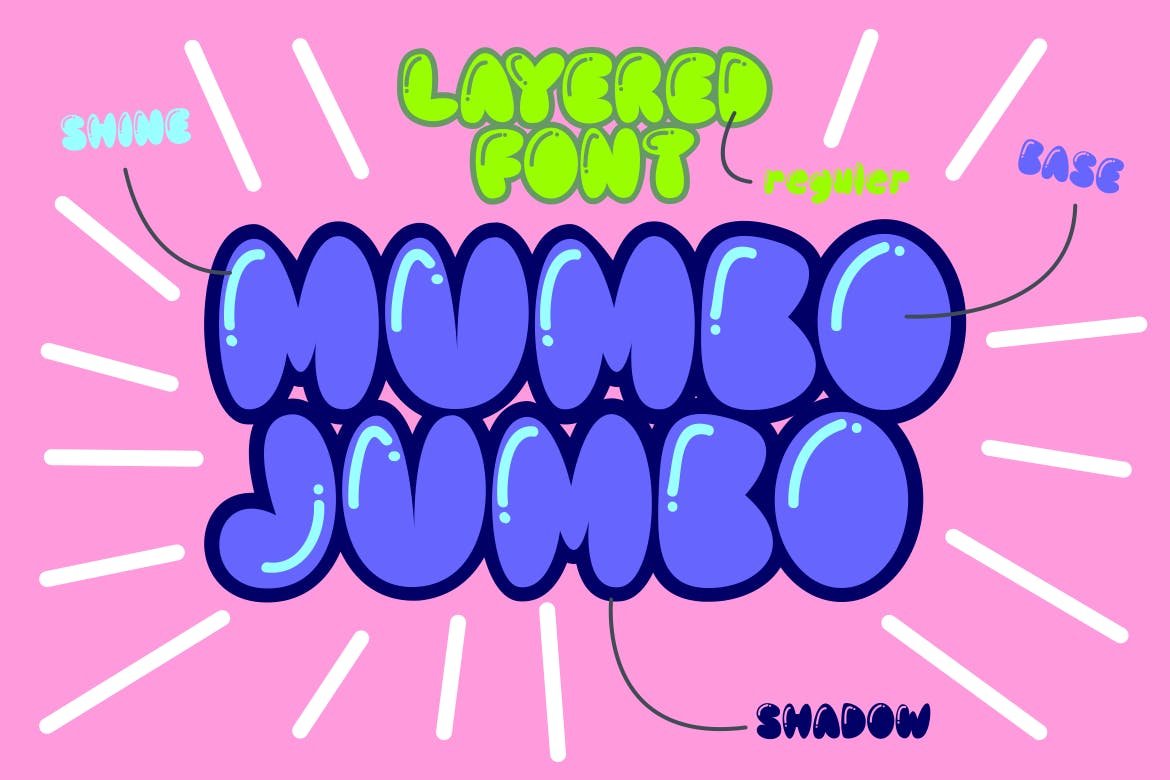 儿童主题设计绝配-可爱风格英文胖体无衬线字体素材库精选 BABELGAMEE – Cute Chubby Children Font插图(4)