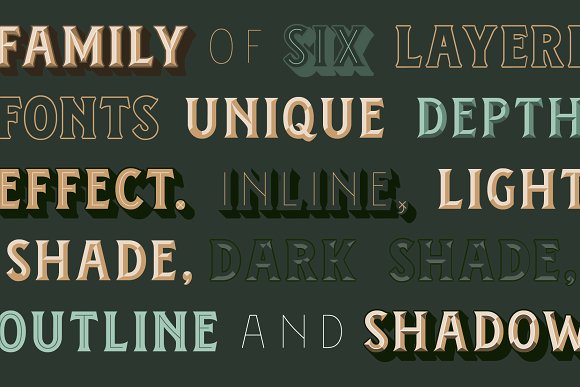 Chivels – Chiseled Vintage 3D Type插图2