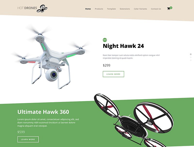 高科技产品官方网站Joomla主题模板素材库精选 Hot Drones插图(5)