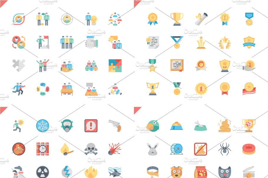 应用程序Web扁平化设计图标 App Flat Web Icons插图(1)