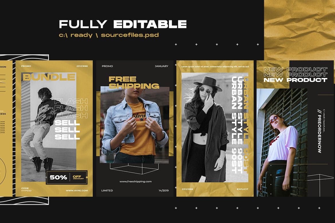 品牌社交推广设计素材包 Social Media Template插图(1)