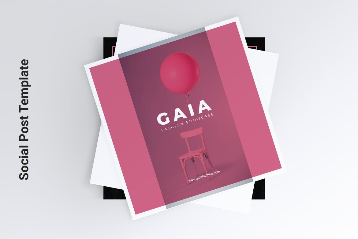 时装店/时尚品牌Instagram&Facebook文章贴图设计模板素材库精选 GAIA Fashion Store Instagram & Facebook Post插图(1)