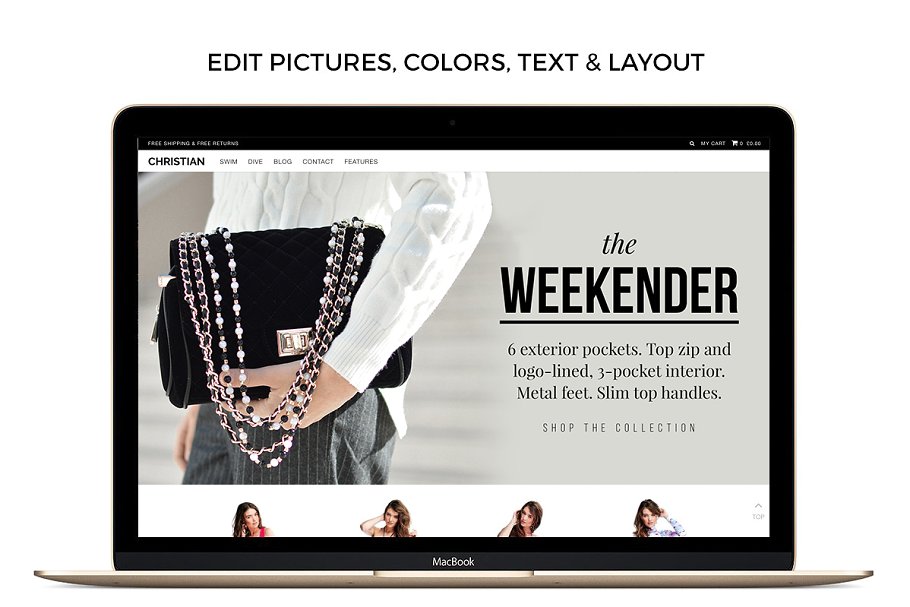 20款时尚潮流电商适用的Banner设计模板素材库精选 20 Fashion Header Banners PSD II插图(4)