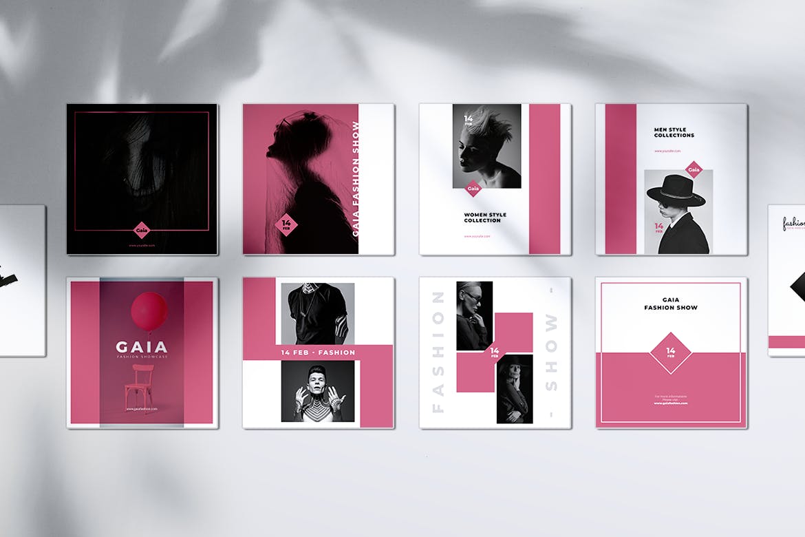 时装店/时尚品牌Instagram&Facebook文章贴图设计模板素材库精选 GAIA Fashion Store Instagram & Facebook Post插图(4)