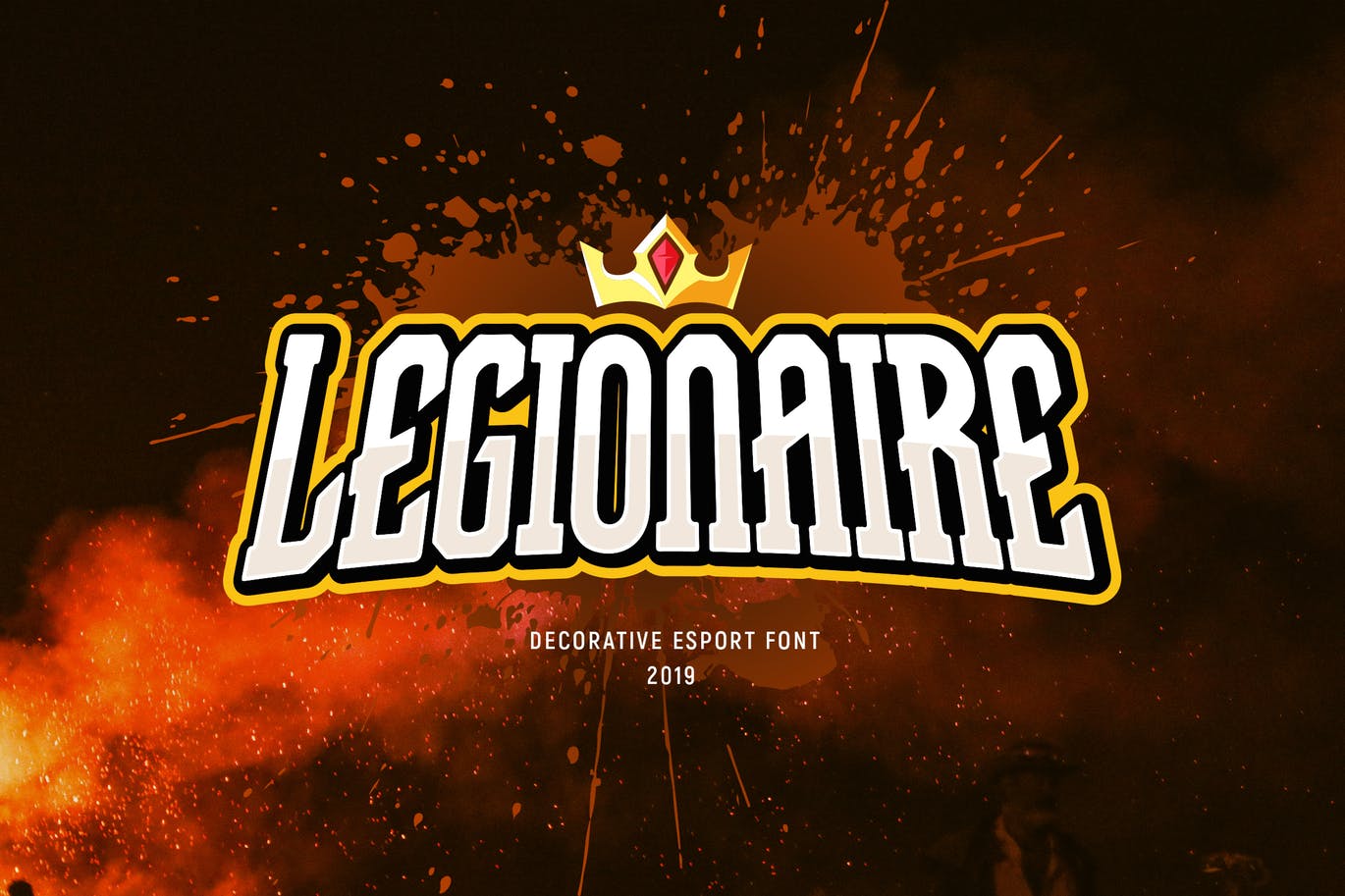 电子竞技游戏风格英文衬线字体素材库精选 Legionaire – Font插图