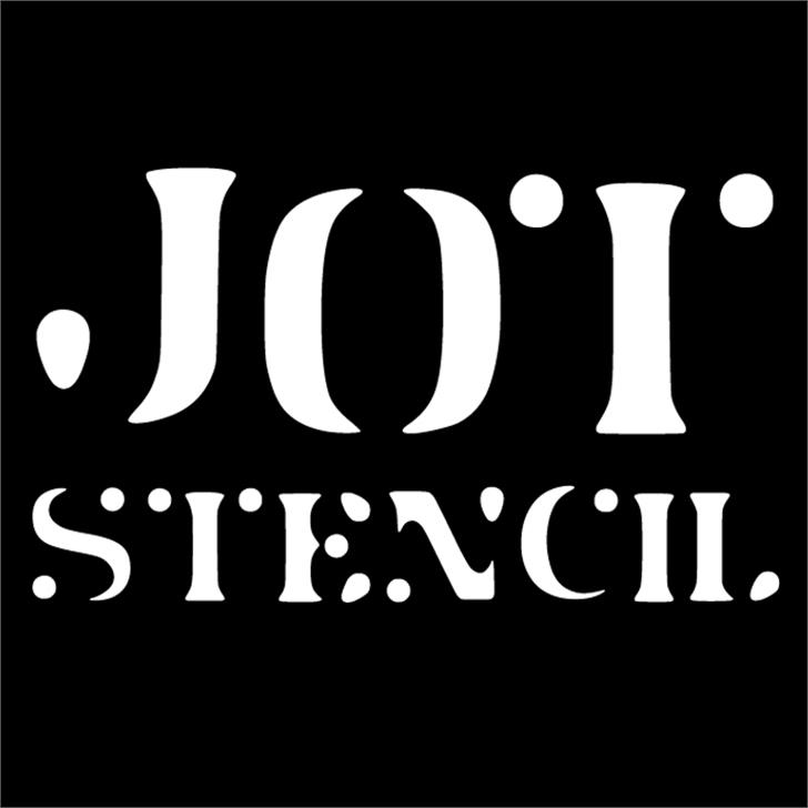 Jot Stencil font插图