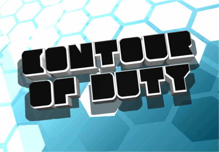 Contour of Duty font插图