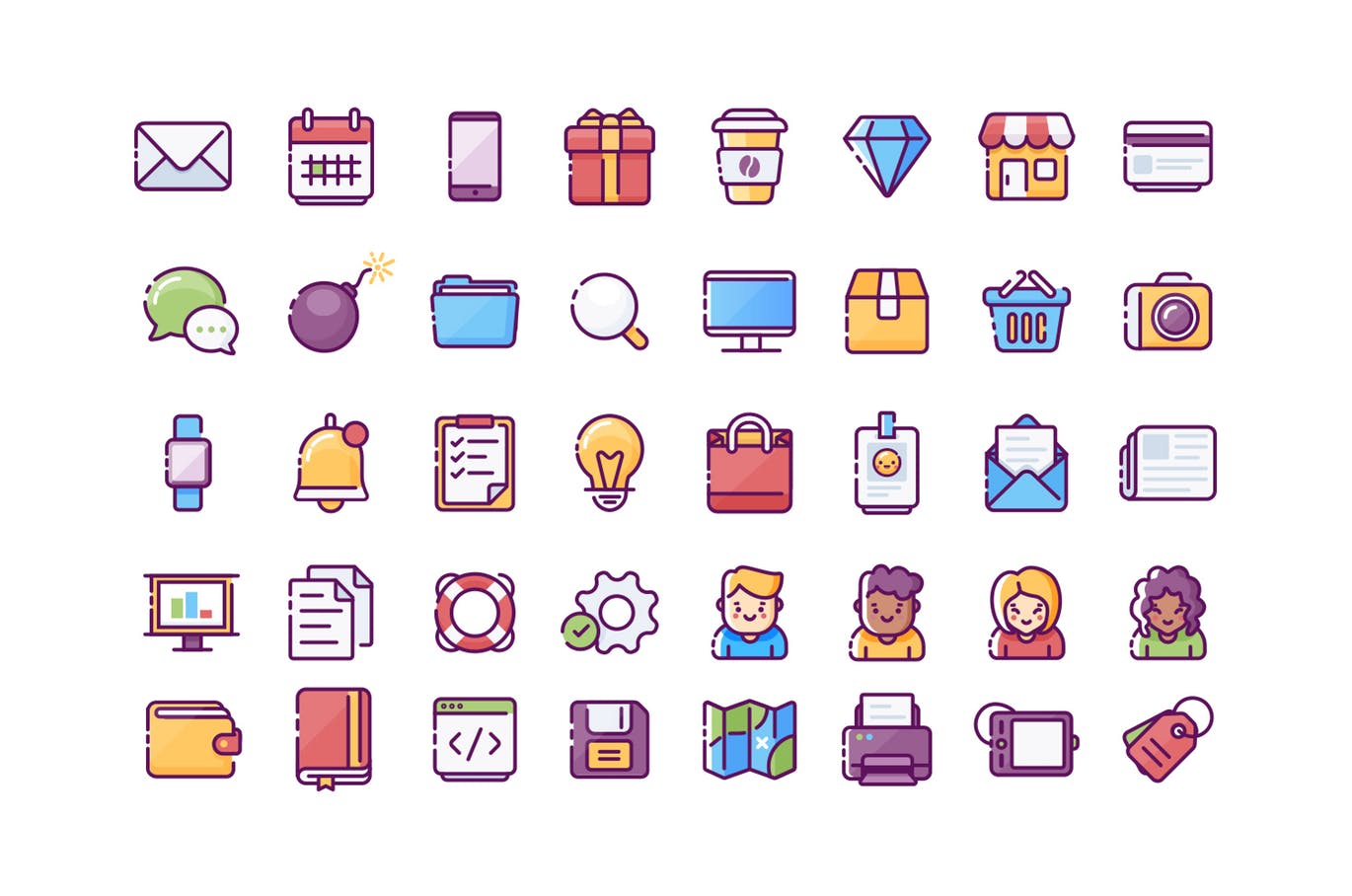 网站&APP应用UI设计图标素材 UI Icons. Bundle #1.插图(4)