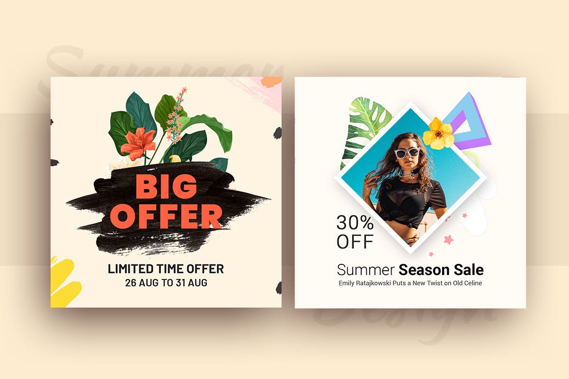 Instagram营销推广社交素材库精选广告模板素材v5 Promotional Instagram Post (ADS) Template V-5插图(1)