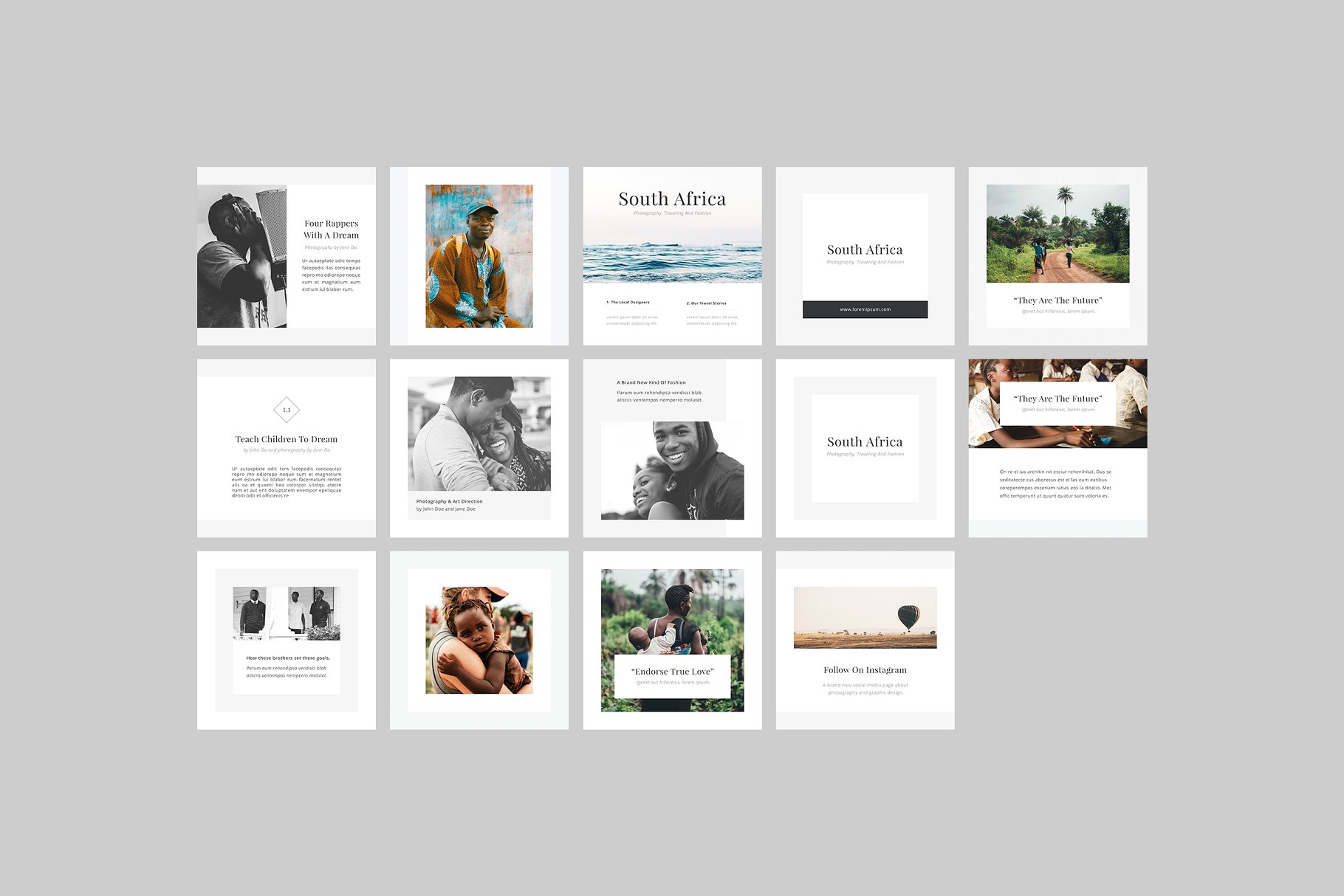 多用途社交媒体贴图故事模板素材库精选 Africa Social Media Templates插图(6)