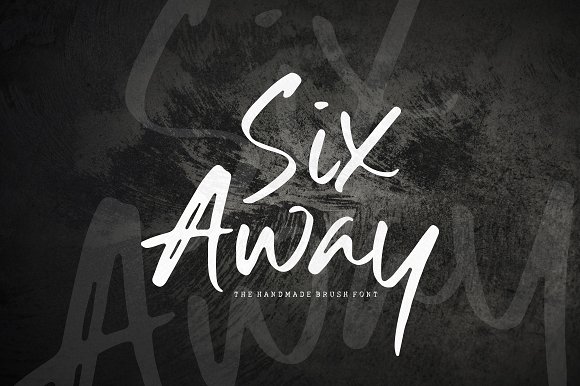 Six Away-The Handmade Brush Font插图
