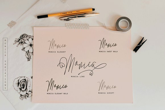 Monica- 10 Elegant Font插图1