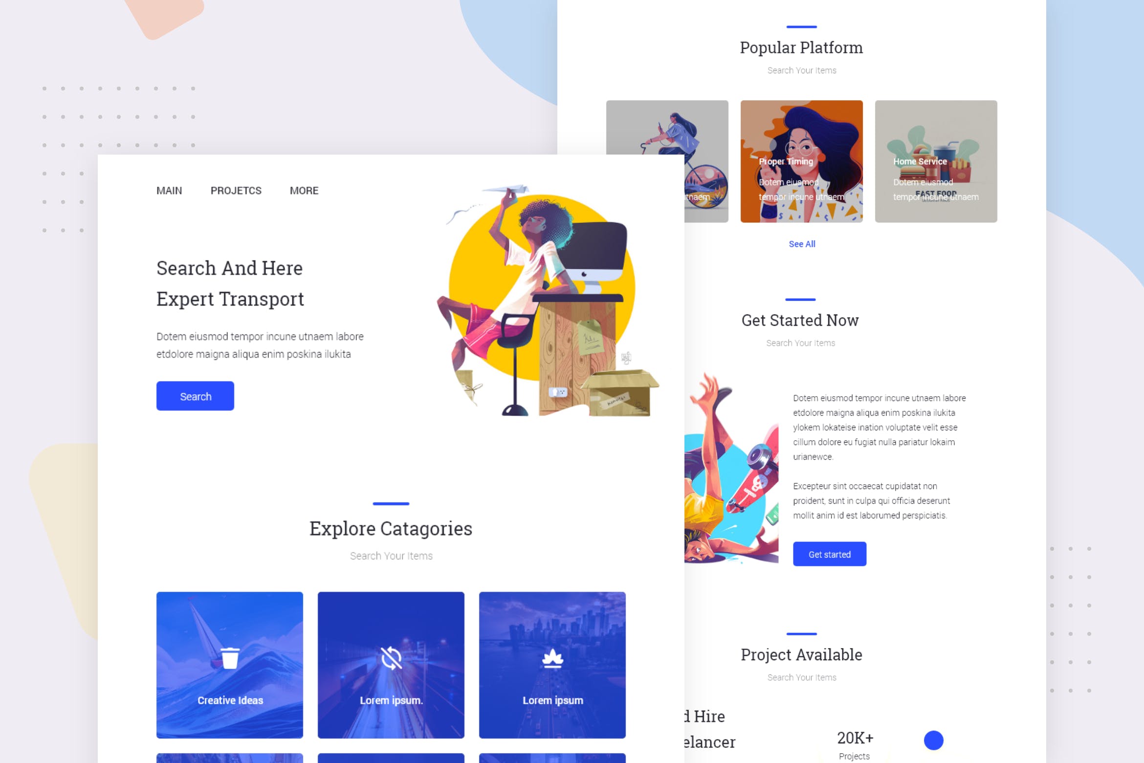 物流运输/快递服务推广EDM邮件营销模板 Transport,  Logistics – Email Newsletter插图