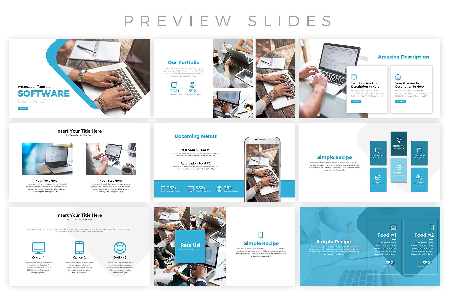现代极简的软件演示幻灯片模板下载 Software Presentation Template [key,pptx]插图(1)