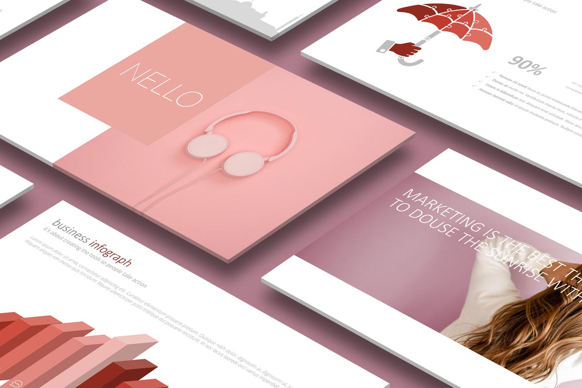 商业/电子商务/市场营销计划书演示PPT模板 NELLO Powerpoint Template插图