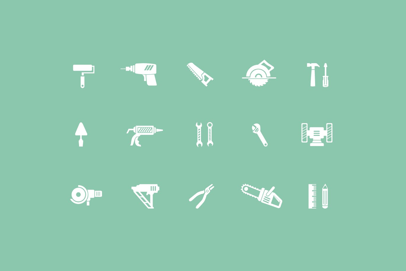 15枚施工建筑主题矢量素材库精选图标素材 15 Construction and Building Icons插图