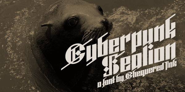 Cyberpunk Sealion font插图 Cyberpunk Sealion font插图