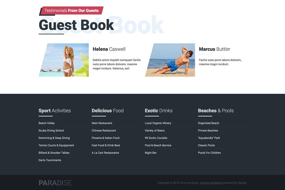 热带海岛旅游天堂旅游主题Joomla主题模板素材库精选 Hot Paradise插图(5)
