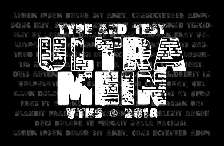 Vtks Ultramein font插图