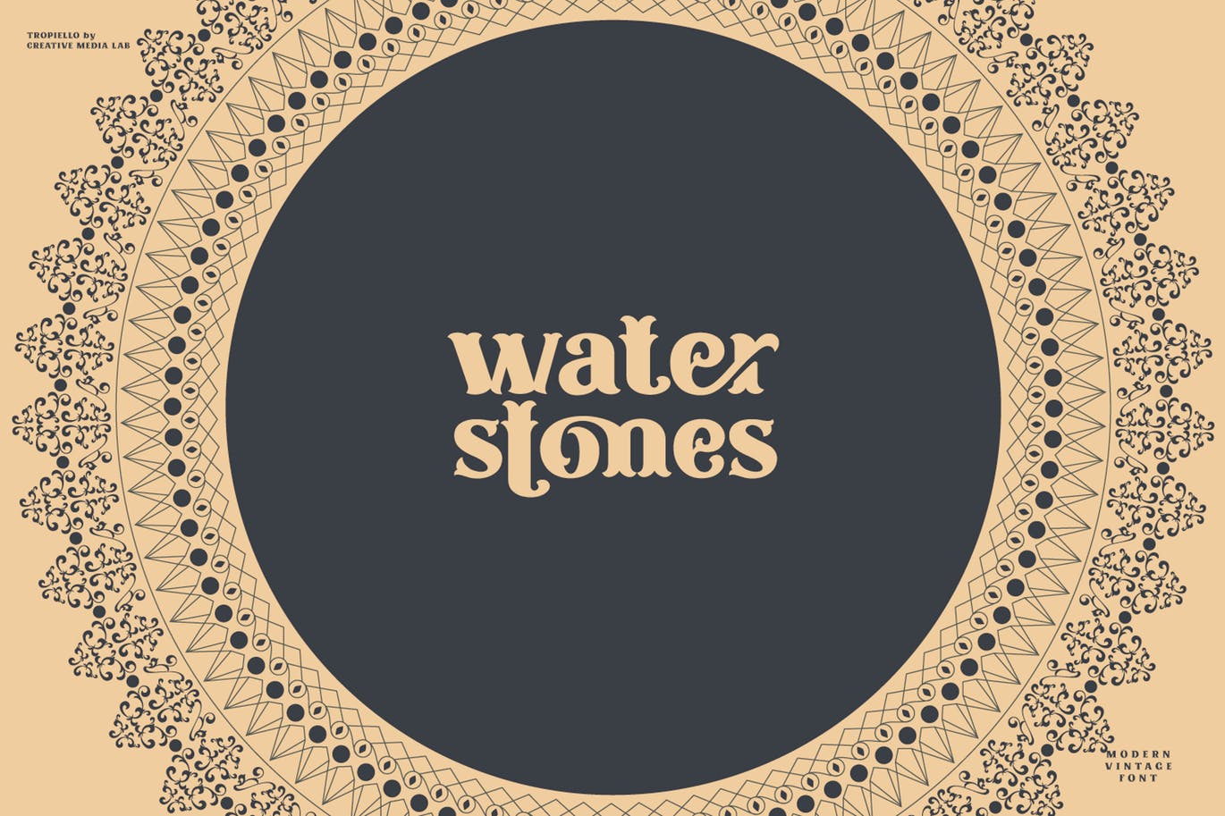 复古风格精美英文衬线装饰字体素材库精选下载 Tropiello Font插图(11)