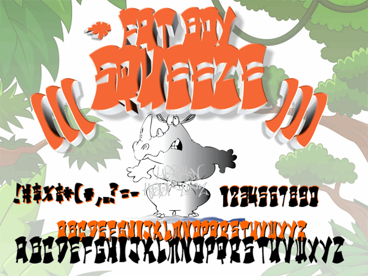 Urban Hook-Upz : FAT BOY SQUEEZ font插图